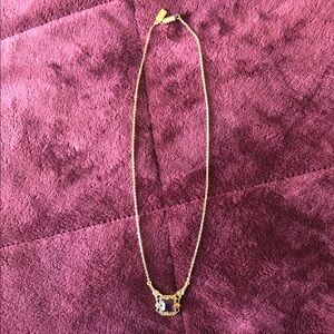 Vintage Rare Find Signed 1928 Purple Gold Tone Necklace